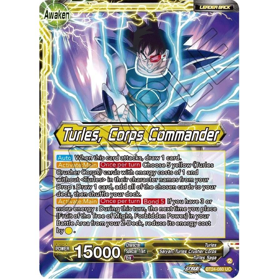 Dragon Ball Super: Masters Turles // Turles, Corps Commander (Collector Booster Foil) (BT24 - 080) (Beyond Generations) by LAB7 Malta, Europe