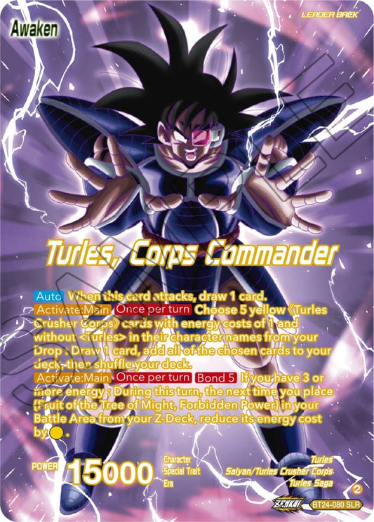 Dragon Ball Super: Masters - Turles // Turles, Corps Commander (SLR) (BT24 - 080) (Beyond Generations)