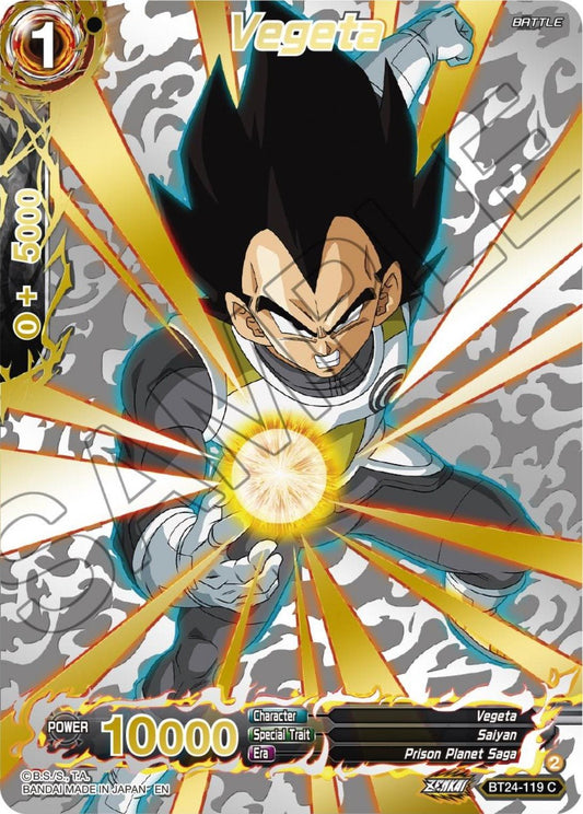 Dragon Ball Super: Masters - Vegeta (Collector Booster Gold) (BT24 - 119) (Beyond Generations)