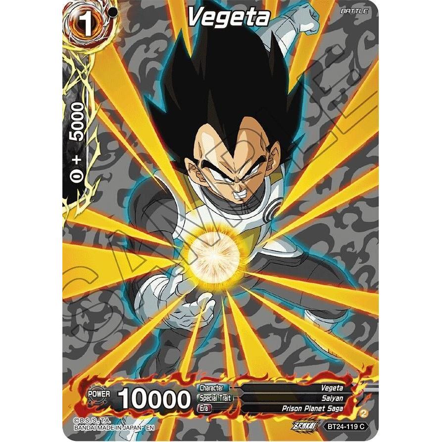 Dragon Ball Super: Masters Vegeta (Collector Booster Silver) (BT24 - 119) (Beyond Generations) by LAB7 Malta, Europe