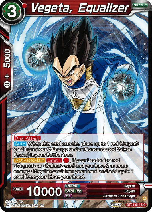 Dragon Ball Super: Masters - Vegeta, Equalizer (BT24 - 014) (Beyond Generations)