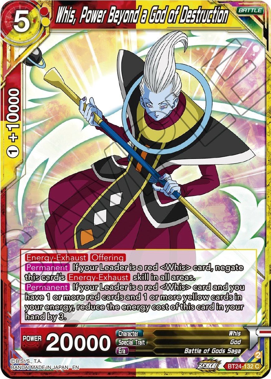 Dragon Ball Super: Masters - Whis, Power Beyond a God of Destruction (BT24 - 132) (Beyond Generations)