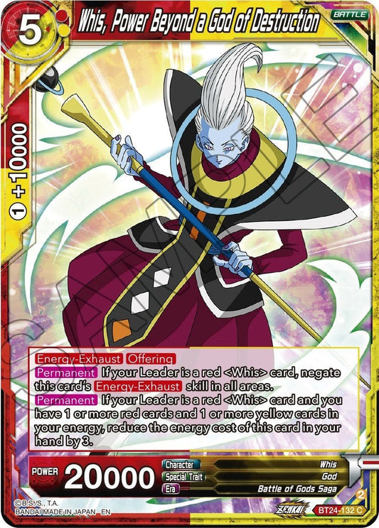Dragon Ball Super: Masters - Whis, Power Beyond a God of Destruction (BT24 - 132) (Beyond Generations)