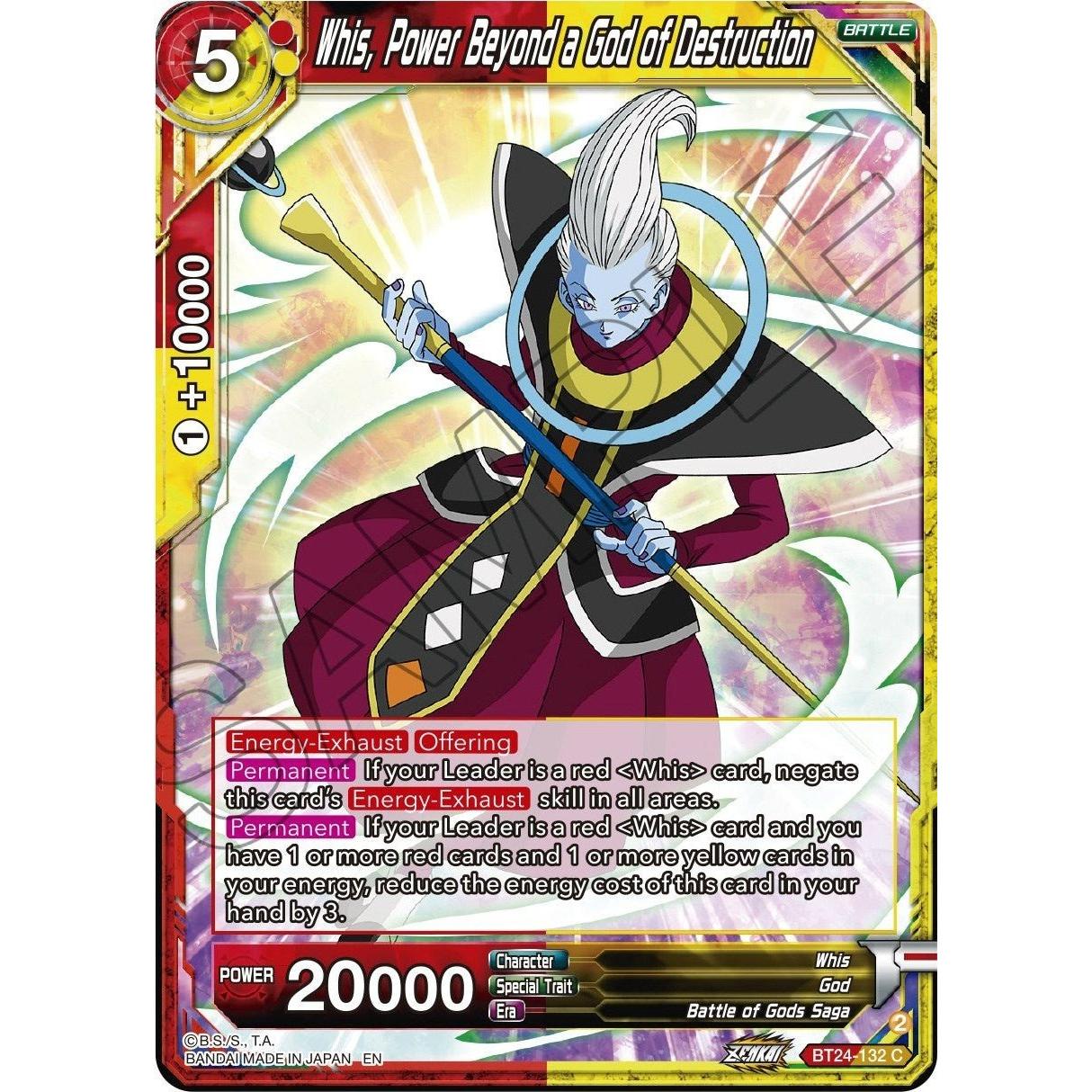 Dragon Ball Super: Masters Whis, Power Beyond a God of Destruction (BT24 - 132) (Beyond Generations) by LAB7 Malta, Europe