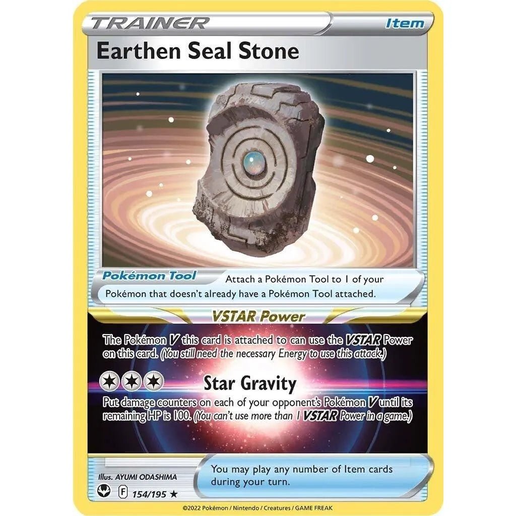 Earthen Seal Stone (154/195) (SWSH12: Silver Tempest) in Malta | LAB7