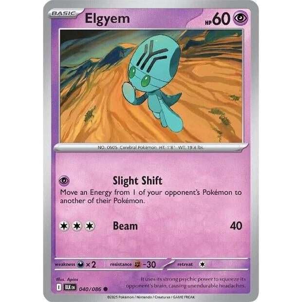 Pokemon Elgyem (040/086) (SV: Black Bolt) by LAB7 Malta, Europe