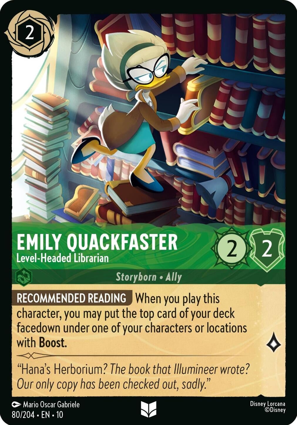 Emily Quackfaster - Level - Headed Librarian (80/204) (Whispers in the Well) 8968224 by LAB7 Malta, Europe