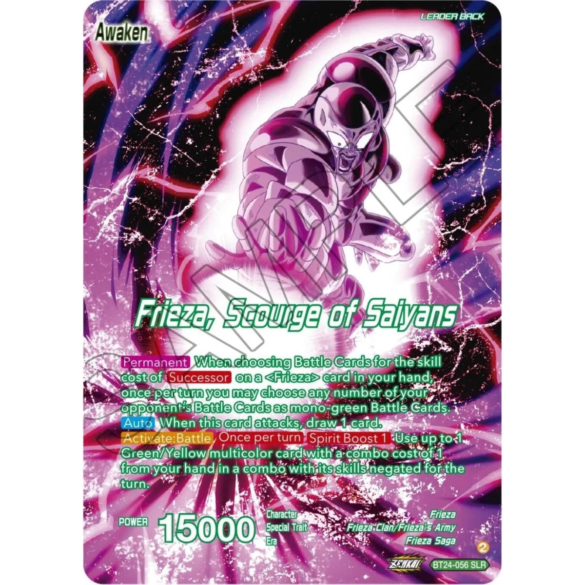 Frieza // Frieza, Scourge of Saiyans (SLR) (BT24-056) (Beyond Generations) in Malta | LAB7