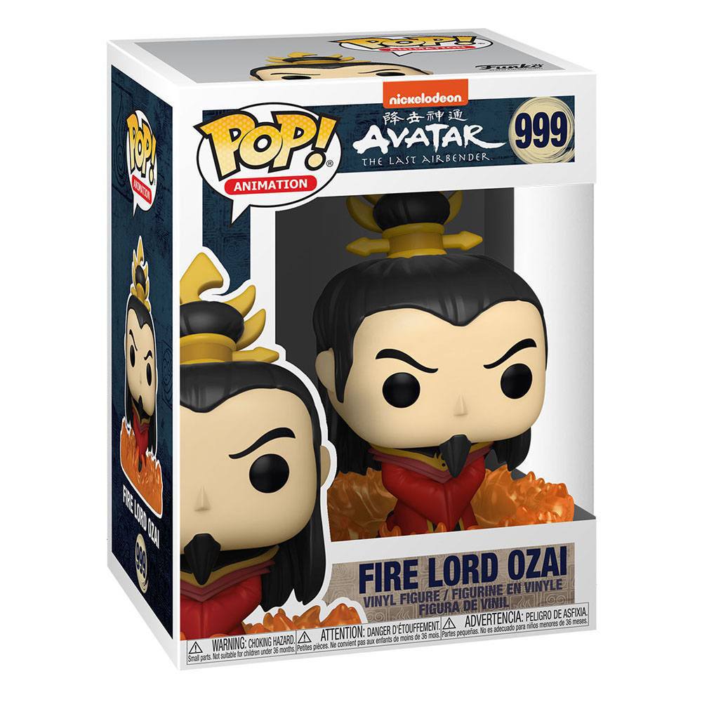Fire Lord Ozai Funko Pop! vinyl figure in its branded window display box, showing the character in royal robes.