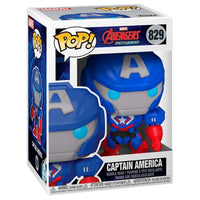 Funko Avengers Mech Strike Captain America Mech Pop! #829 in its original blue and white display box.