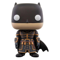 Front view of Funko Imperial Palace Batman vinyl figure featuring black and gold samurai-style armor.