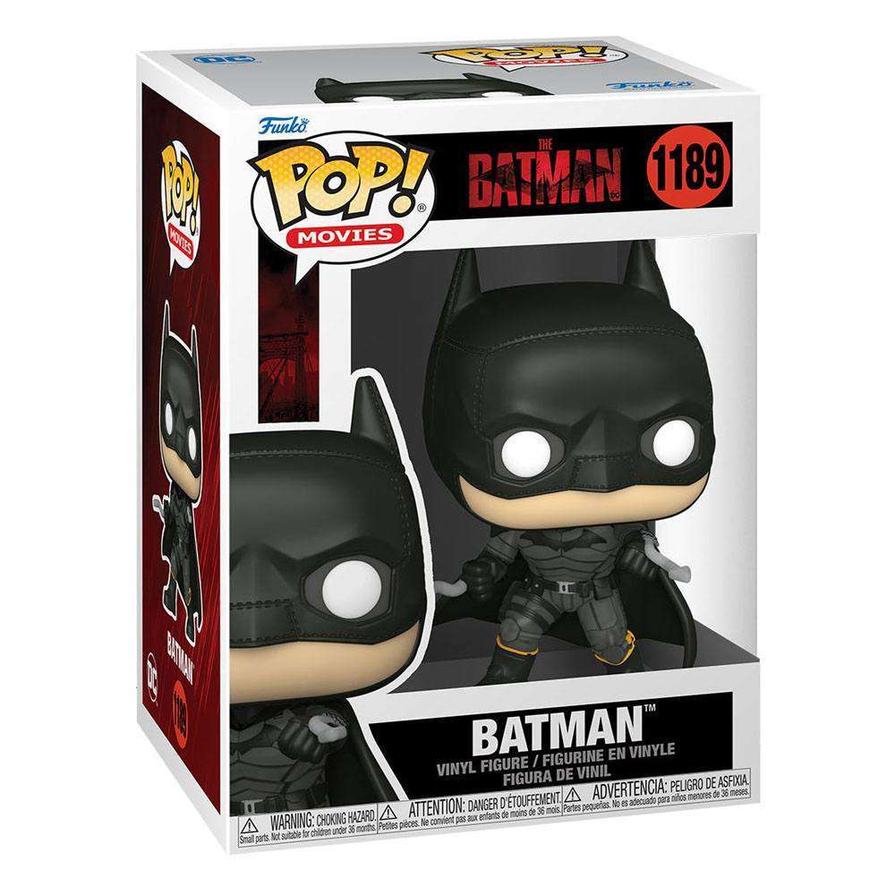 Funko Batman POP! Heroes vinyl figure #1189 in its original display box, showing the front and side packaging design.