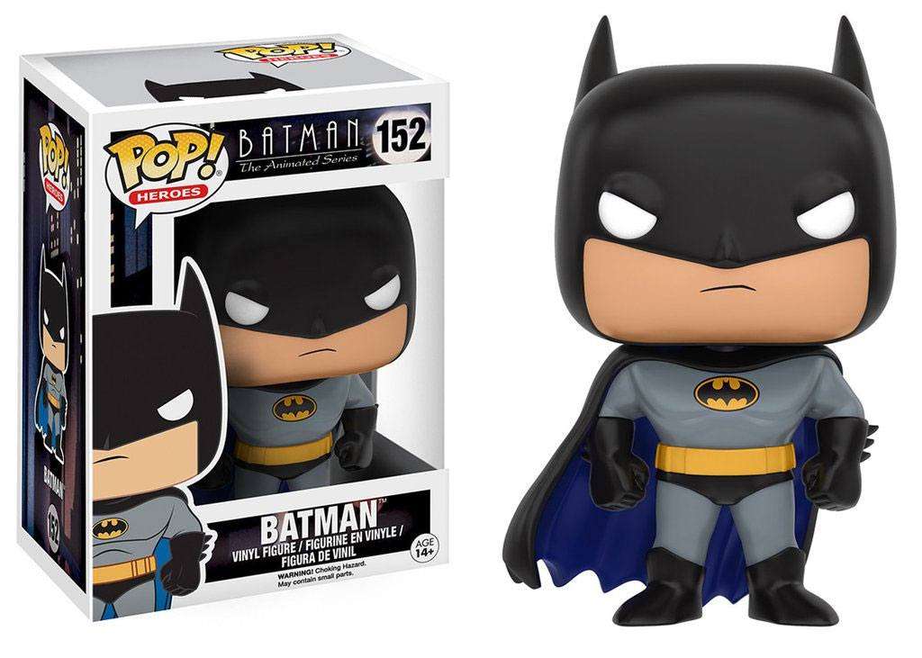 Funko Batman The Animated Series #152 vinyl figure and its display box featuring the character in a grey and blue suit.
