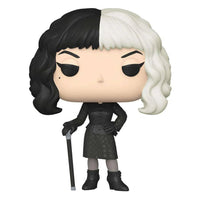 Funko Cruella de Vil Making Art vinyl figure featuring her signature black and white hair, black outfit, and a cane.