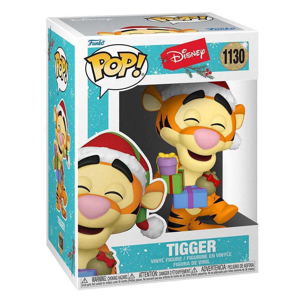 Funko Disney Winnie the Pooh Tigger Holiday Pop! vinyl figure in its original window display box, front view.