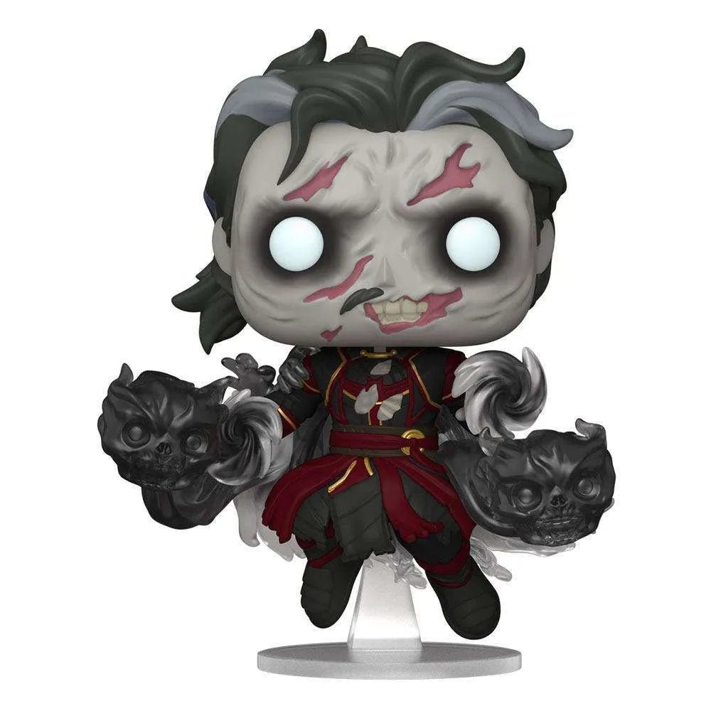 Funko Dead Strange Pop! #1032 figure with pale skin, scars, and dark magic skull effects in a front-facing view.