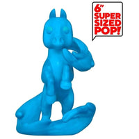 Front view of a 6-inch Super Sized Funko Pop Water Nokk vinyl figure in bright blue, rearing on a water base.