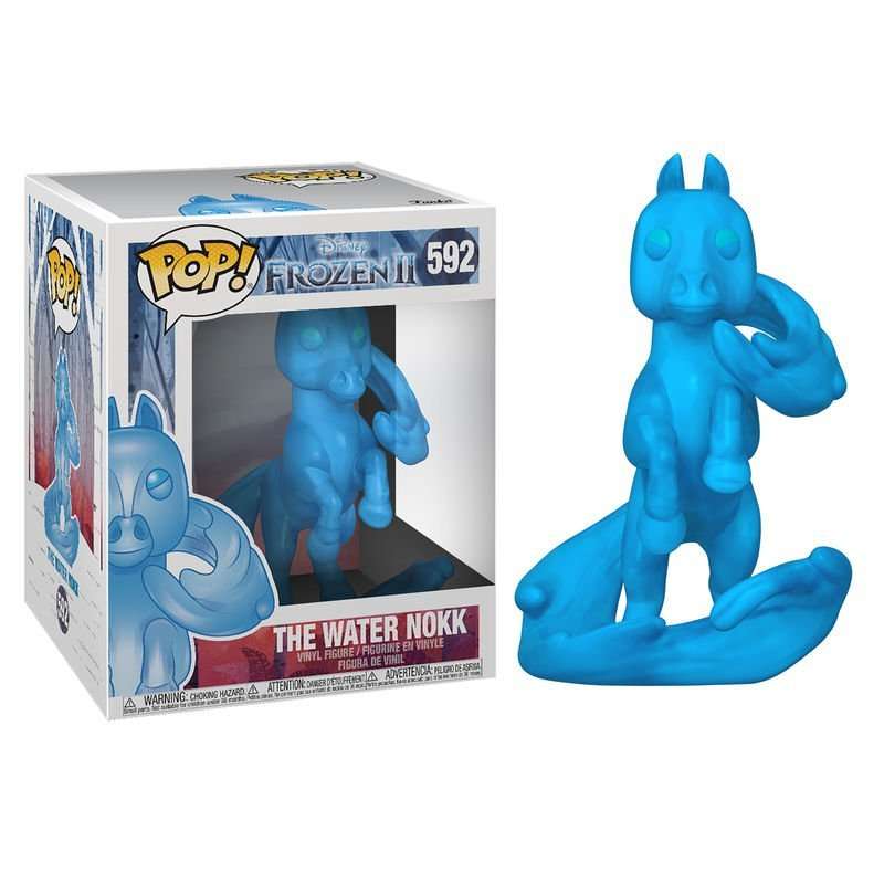 6-inch Water Nokk Funko Pop vinyl figure in bright blue, shown with its branded Frozen 2 display box.