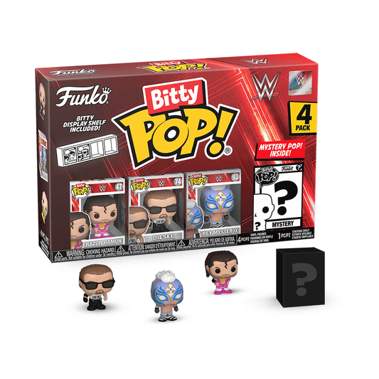 Funko - Funko Bitty Pop WWE 4 - Pack Razor Ramon with Mystery Figures