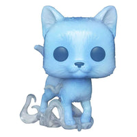 Minerva McGonagall Patronus Funko Pop! #129 featuring a translucent light blue cat figure on a swirling base.