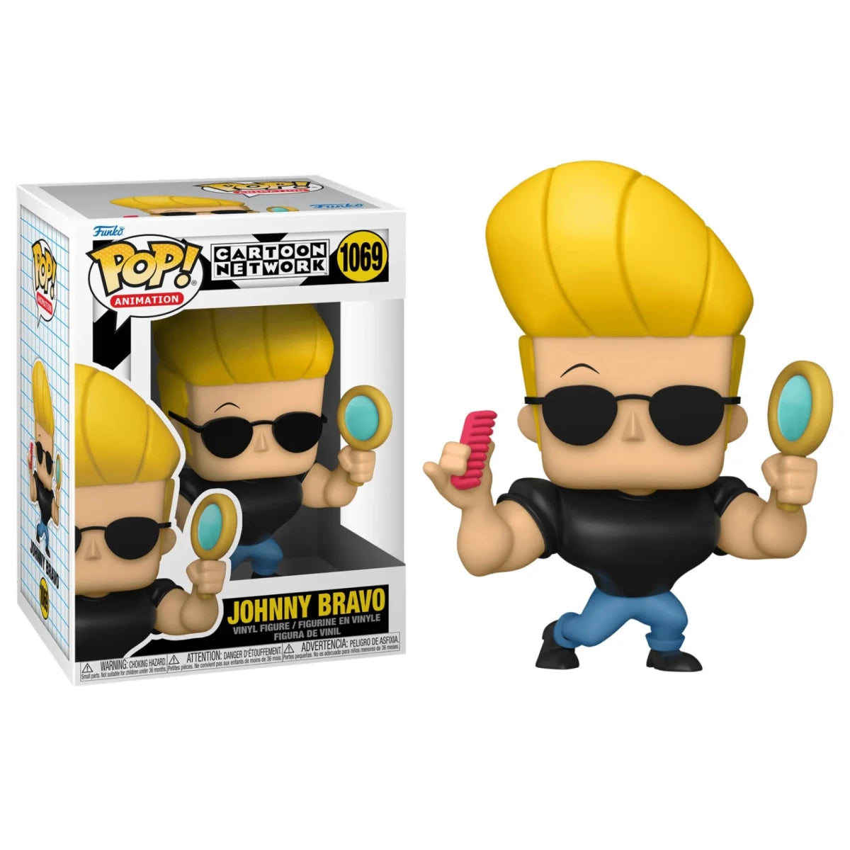 Funko JOHNNY BRAVO - POP N° 1069 - Johnny w/Mirror & Comb in Malta | LAB7