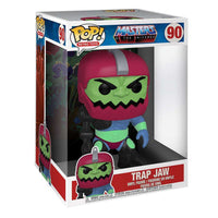 10-inch Trapjaw Funko Pop vinyl figure in its branded Masters of the Universe window display box.