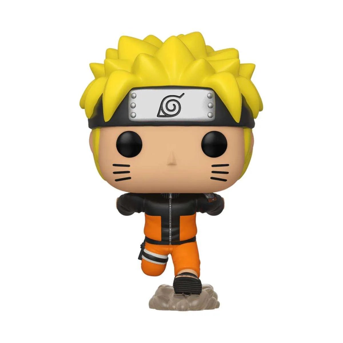 Naruto Running Funko Pop vinyl figure in orange and black ninja outfit with spiky yellow hair, front view.