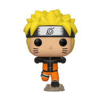 Naruto Running Funko Pop vinyl figure in orange and black ninja outfit with spiky yellow hair, front view.