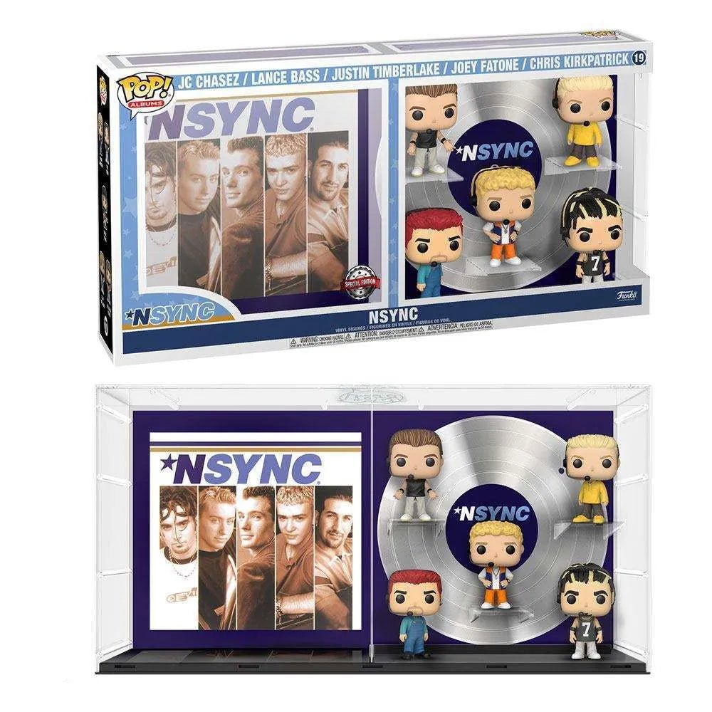 Funko NSYNC POP! Albums 5-pack featuring vinyl figures of the band members displayed in a collectible window box.