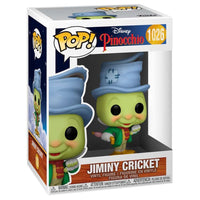 Funko Pop! Jiminy Cricket 80th Anniversary vinyl figure in its original branded window display box.