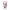 Front view of a light pink Mewtwo Funko Pop vinyl figure with a purple tail and intense black eyes.