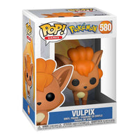 Funko Pop! Pokemon Vulpix vinyl figure in its original branded display box, showing the front and side packaging.