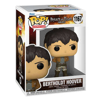 Funko POP! Attack on Titan Bertholdt Hoover #1167 vinyl figure in its original branded display box, front view.
