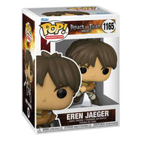 Funko POP! Attack on Titan Eren Yeager #1165 vinyl figure in its original branded display box, front view.