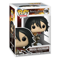 Funko POP! Attack on Titan Mikasa Ackerman #1166 vinyl figure in its original branded display box, front view.