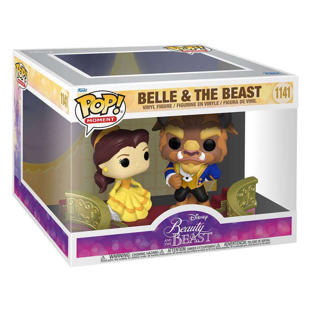 Funko Pop Beauty and the Beast 30th Anniversary 2-pack featuring Belle and the Beast in formal attire in window box.