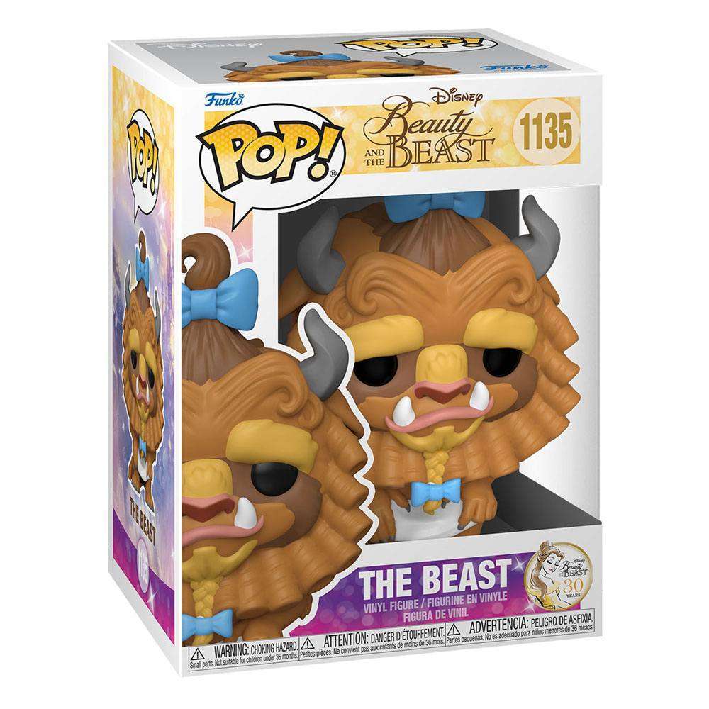 Funko Pop Beauty and the Beast 30th Anniversary The Beast with Curls #1135 vinyl figure in its original display box.