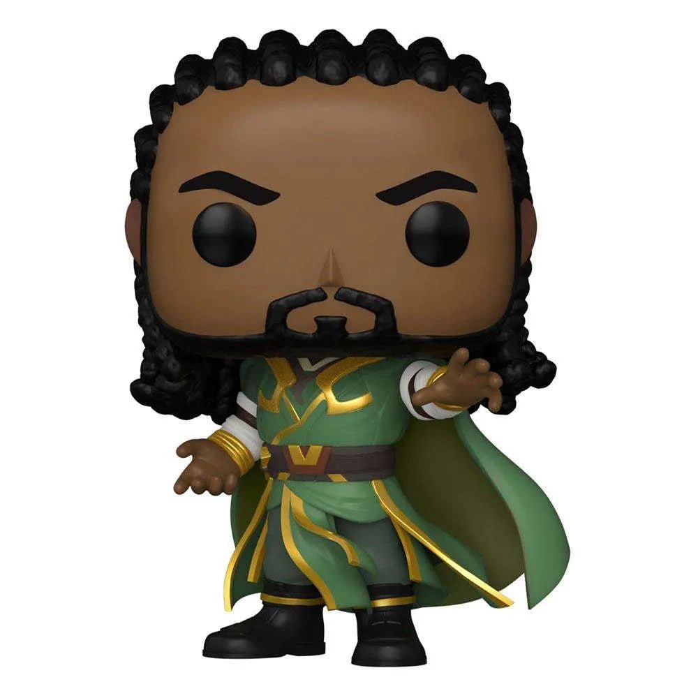 Funko POP! Master Mordo vinyl figure from Doctor Strange, wearing a green and gold tunic with a matching cape.