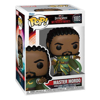 Funko POP! Master Mordo vinyl figure #1003 in its branded Multiverse of Madness display box, front and side view.