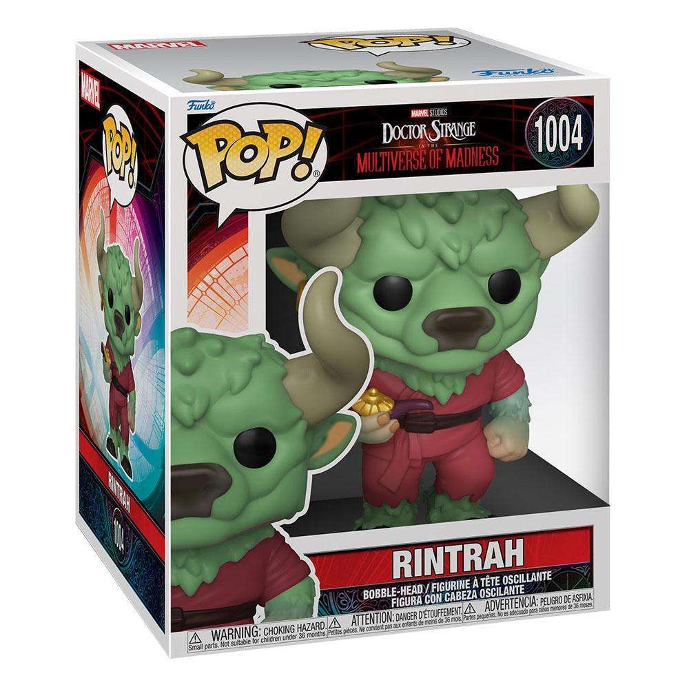 Funko POP! Rintrah 6-inch vinyl figure in its branded Multiverse of Madness display box, front and side view.