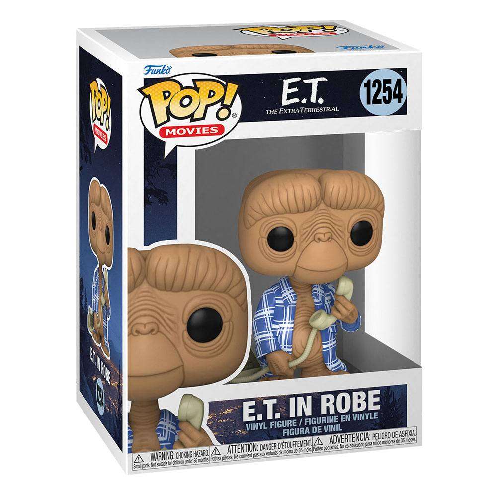 Funko POP! E.T. in Flannel Robe #1254 vinyl figure in its original 40th Anniversary display box.