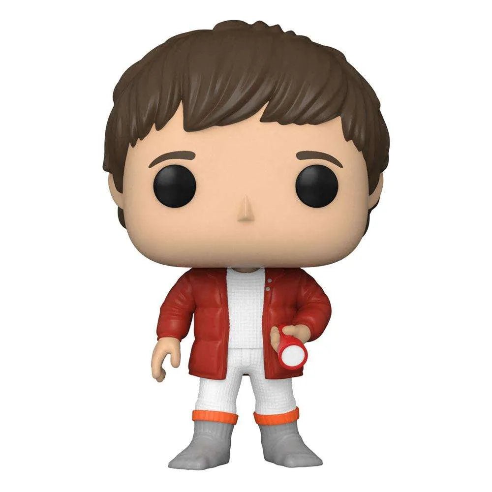Funko POP! Elliott 40th Anniversary figure wearing a red jacket and white outfit, holding a flashlight, front view.