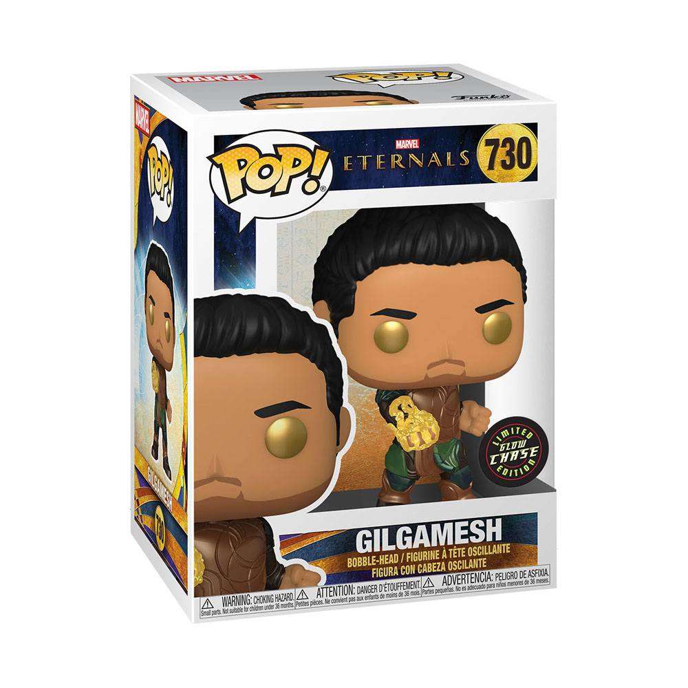 Funko POP! Eternals Gilgamesh #730 Glow Chase edition vinyl figure in its original branded window display box.