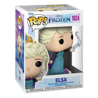 Funko POP! Frozen Elsa #1024 vinyl figure in its original display box, showing the character with ice magic effects.