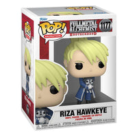 Funko POP! Riza Hawkeye #1177 vinyl figure in its original Fullmetal Alchemist: Brotherhood display box.