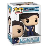Funko POP Grey's Anatomy Derek Shepherd #1075 vinyl figure in its original branded display box.