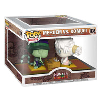 Funko POP! Hunter x Hunter Komugi vs Meruem 2-Pack in window display box showing the vinyl figures playing Gungi.