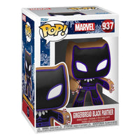 Funko POP! Marvel Holiday Black Panther Gingerbread Man vinyl figure in its original branded display box.