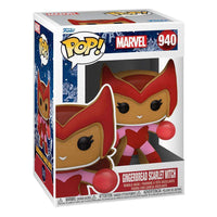 Funko POP! Marvel Holiday Gingerbread Scarlet Witch vinyl figure in its original branded display box.