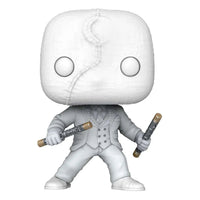 Funko POP! Mr. Knight figure in a white suit holding two batons, shown from a front view against a white background.